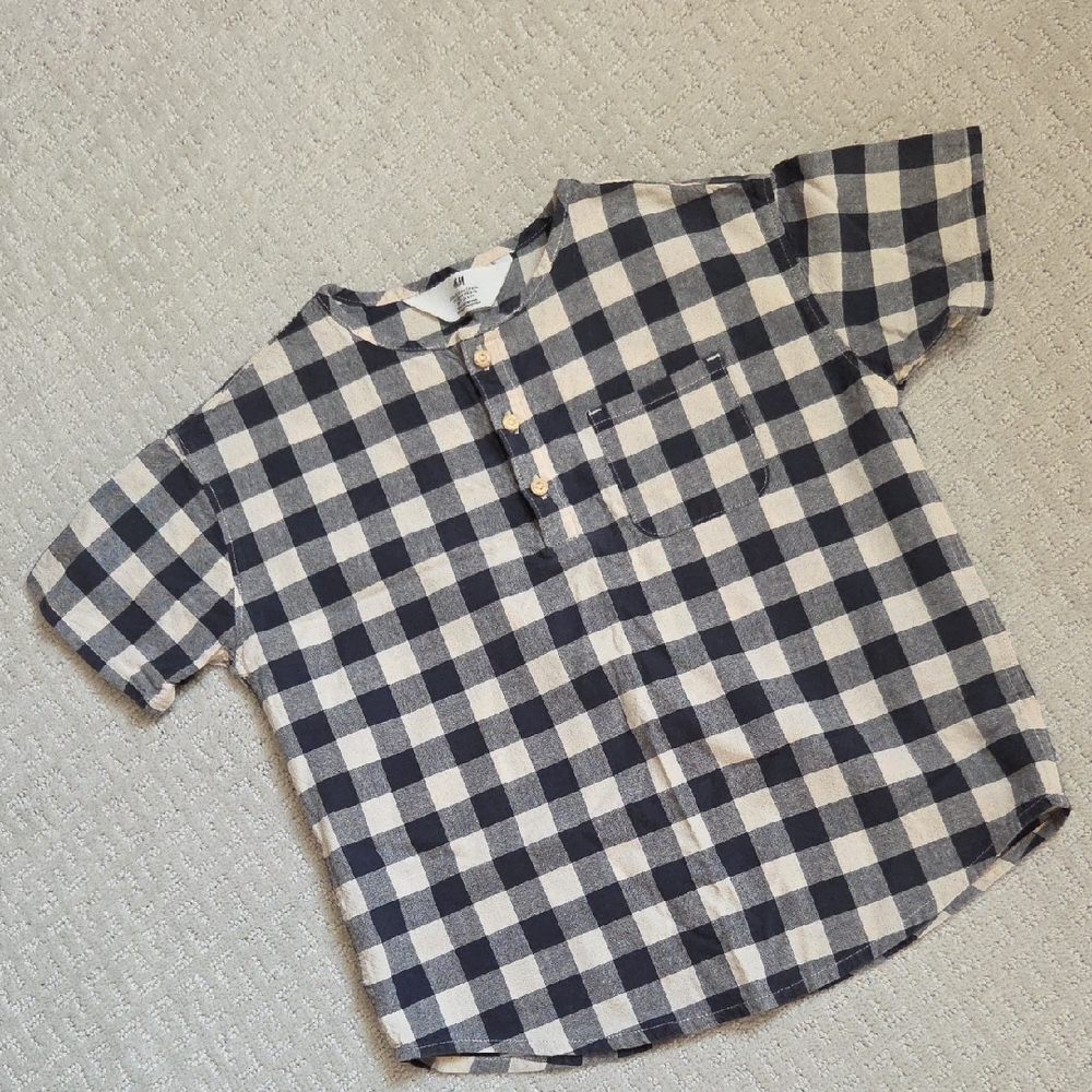 H&M Boy's Navy & Tan Shirt
